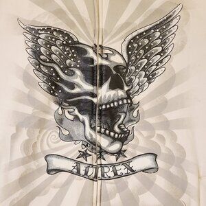 Avirex Vintage Y2K Premium Streetwear Skull Wings Hoodie Sweatshirt